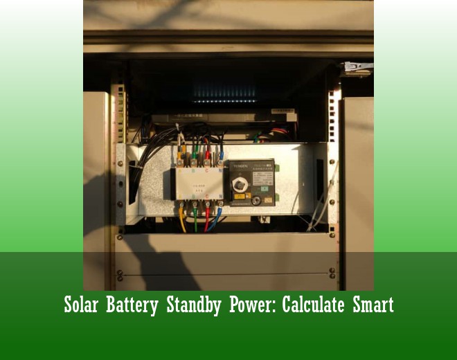 Solar Battery Standby Power: Calculate Smart